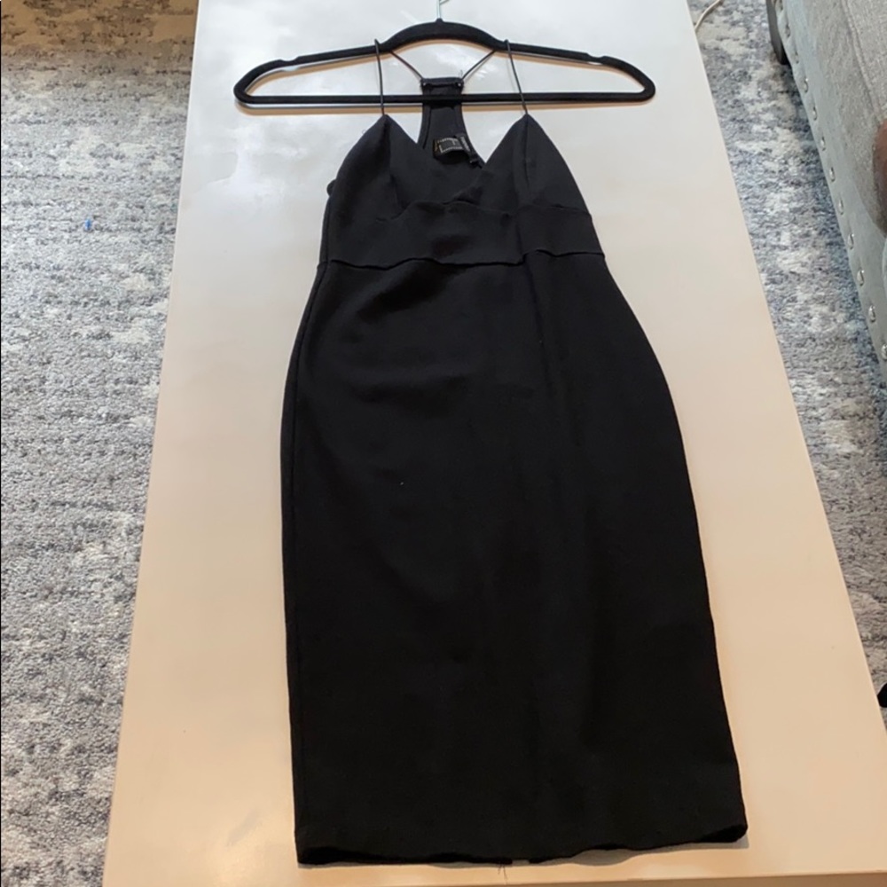 Black midi dress